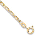 Yellow Gold 2.5mm Hollow Diamond Cut Belcher 22