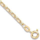 Yellow Gold 2.5mm Hollow Diamond Cut Belcher 22