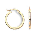 Yellow Gold 20mm CZ Hoop Earrings