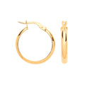 Yellow Gold 20mm Hoop Earrings