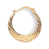 Yellow Gold 21mm Fancy Creole