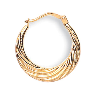 Yellow Gold 21mm Fancy Creole