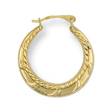 Yellow Gold 21mm Fancy Creoles