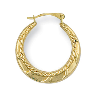 Yellow Gold 21mm Fancy Creoles