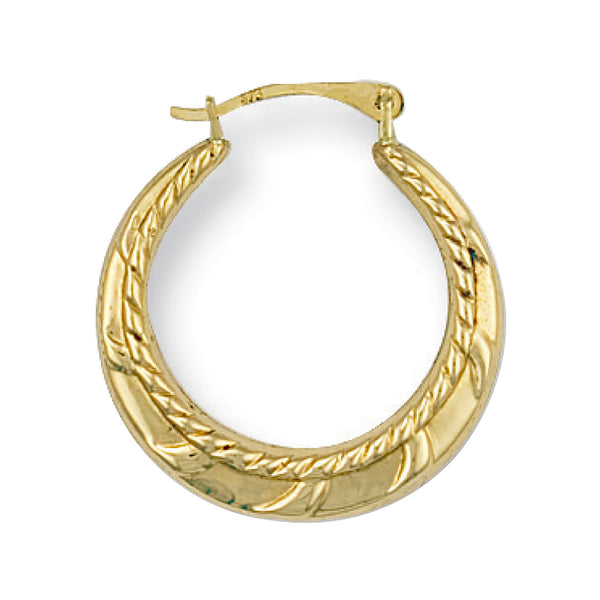 Yellow Gold 21mm Fancy Creoles