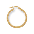 Yellow Gold 24mm Twisted Hoop Earrings