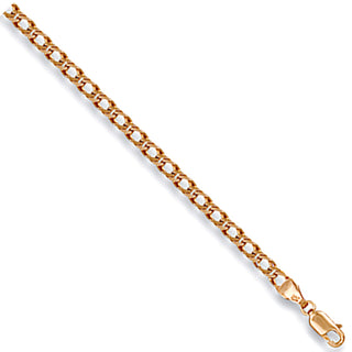 Yellow Gold 3.4mm Open Double Curb Chain