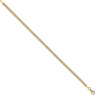 Yellow Gold 3.7mm Panther Link Ladies Bracelet