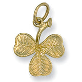 Yellow Gold 3 Leaf Clover Pendant
