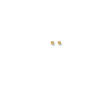 Yellow Gold 3mm Square Cube Studs