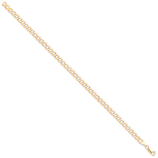 Yellow Gold 4.8mm Hollow Curb
