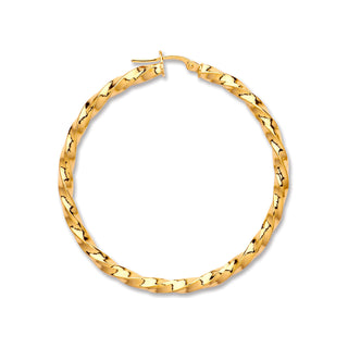 Yellow Gold 46mm Twist Hoop