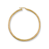 Yellow Gold 54mm Twisted Hoop Earrings