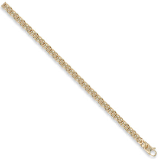 Yellow Gold 6mm Flat Byzantine Chain