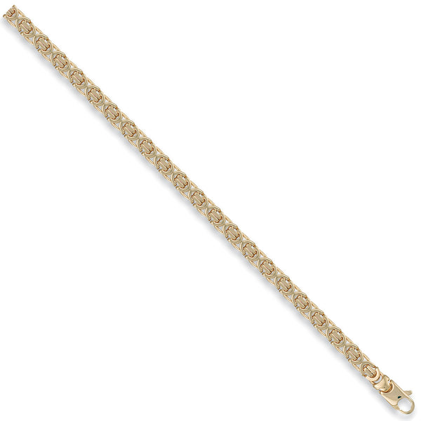 Yellow Gold 6mm Flat Byzantine Chain