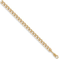 Yellow Gold 7.4mm Flat Curb Chain