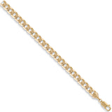 Yellow Gold 7.4mm Flat Curb Chain