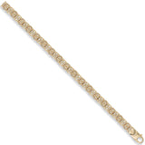 Yellow Gold 7mm Flat Byzantine Chain