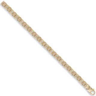 Yellow Gold 7mm Flat Byzantine Chain