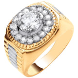 Yellow Gold 8.0mm CZ Fancy Ring