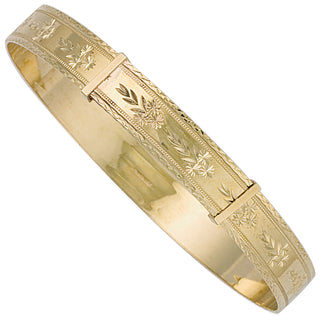 Yellow Gold 9mm D/c Expandable Slave Bangle