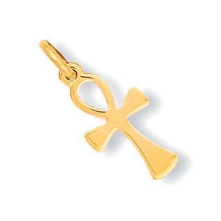 Yellow Gold Anch Cross - Key Of Life