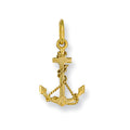 Yellow Gold Anchor Pendant 0.7g