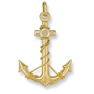 Yellow Gold Anchor Pendant 1.7g