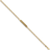 Yellow Gold Baby/ladies Curb Id Bracelet 3g