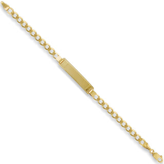 Yellow Gold Baby/ladies Curb Id Bracelet 4.5g