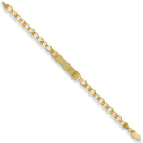 Yellow Gold Baby/ladies Curb Id Bracelet 5.2g
