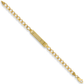 Yellow Gold Baby/ladies Curb Id Bracelet 5.2g