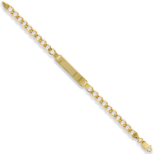 Yellow Gold Baby/ladies Curb Id Bracelet 5.2g