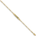 Yellow Gold Baby/ladies Figaro Id Bracelet 1.8g