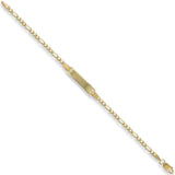 Yellow Gold Baby/ladies Figaro Id Bracelet 1.8g