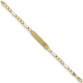 Yellow Gold Baby/ladies Figaro Id Bracelet 3.3g