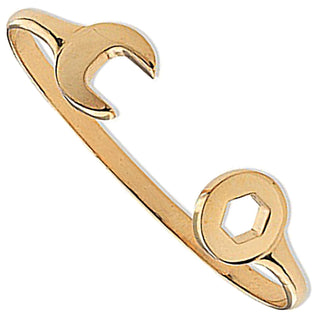 Yellow Gold Baby Spanner Bangle 5.8g
