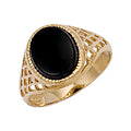 Yellow Gold Basket Side Ring 3.1g