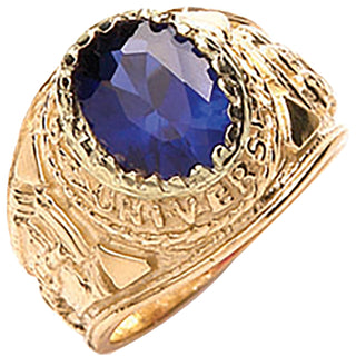 Yellow Gold Blue CZ Baby Collage Ring
