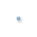 Yellow Gold Blue CZ Nose 3mm Stud