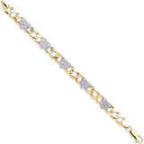 Yellow Gold Casted Baby CZ Heart Bracelet