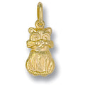 Yellow Gold Cat Pendant