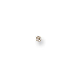 Yellow Gold Claw Set CZ Nose Stud