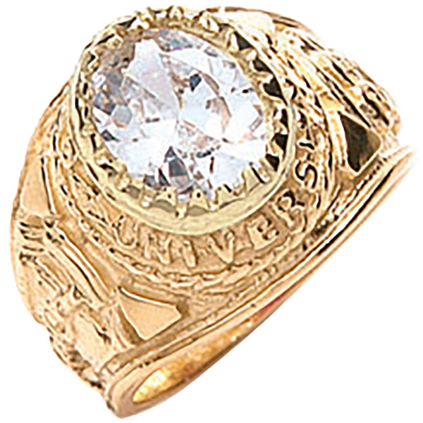 Yellow Gold Clear CZ Baby Collage Ring