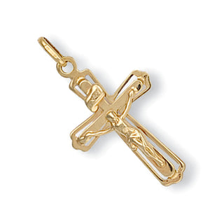 Yellow Gold Cut Out Crucifix 1.3g