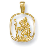 Yellow Gold Cut Out St Christopher Pendant 1.5g