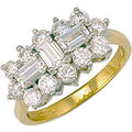 Yellow Gold CZ Boat Ring 4g