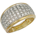 Yellow Gold CZ Bombay Ring
