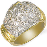 Yellow Gold CZ Boxing Glove Ring 16g