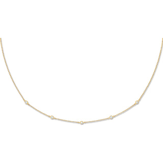 Yellow Gold CZ By The Yard CZ Bracelet & Necklace (07", 18" & 36")